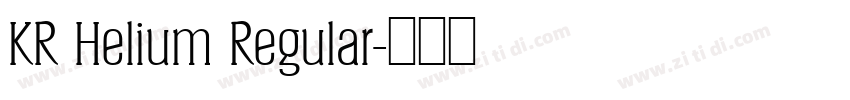 KR Helium Regular字体转换